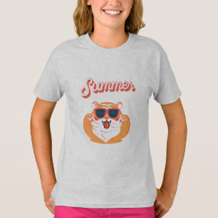 Summer Cute Tiger Kids T-Shirt