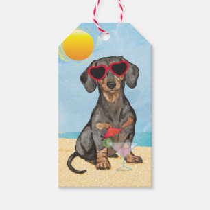 Summer Dachshund Presentetikett