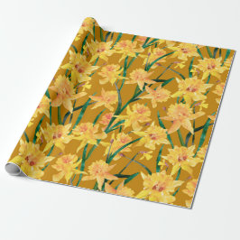 Summer Daffodil Mönster Presentpapper