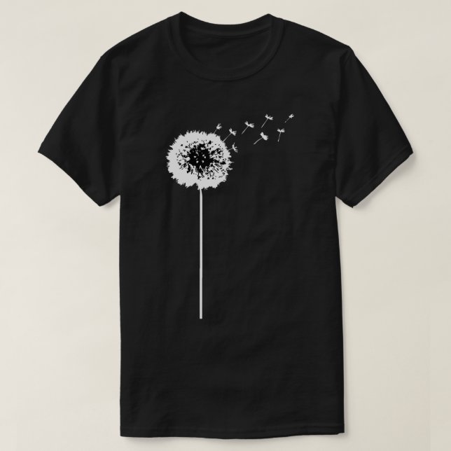 Summer Dandelion Blowing Wind Seeds Graphic Art Il T Shirt (Design framsida)