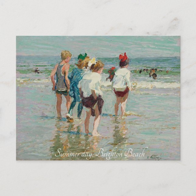 "Summer Day-Brighten Beach-EH Potthast" Vykort (Framsida)