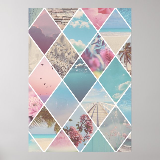 Summer Diamond Mönster Poster (Framsidan)