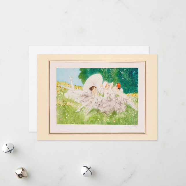 Summer Dreams, 1934 av Louis Icart Julkort (Fram/Back In Situ)