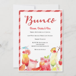Summer Drinks Bunco Inbjudningar