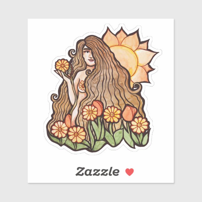 Summer Earth Goddess Klistermärken (Ark)