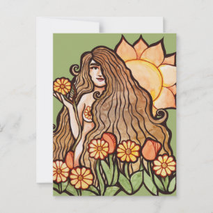 Summer Earth Goddess Vykort