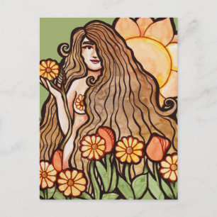 Summer Earth Goddess Vykort