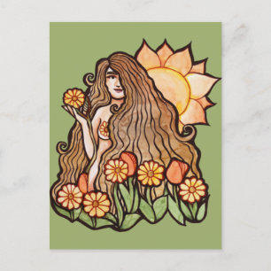 Summer Earth Goddess Vykort