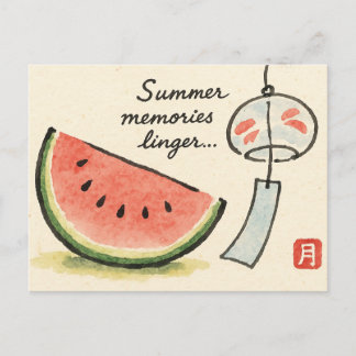 Summer Etegami Postcard Vykort