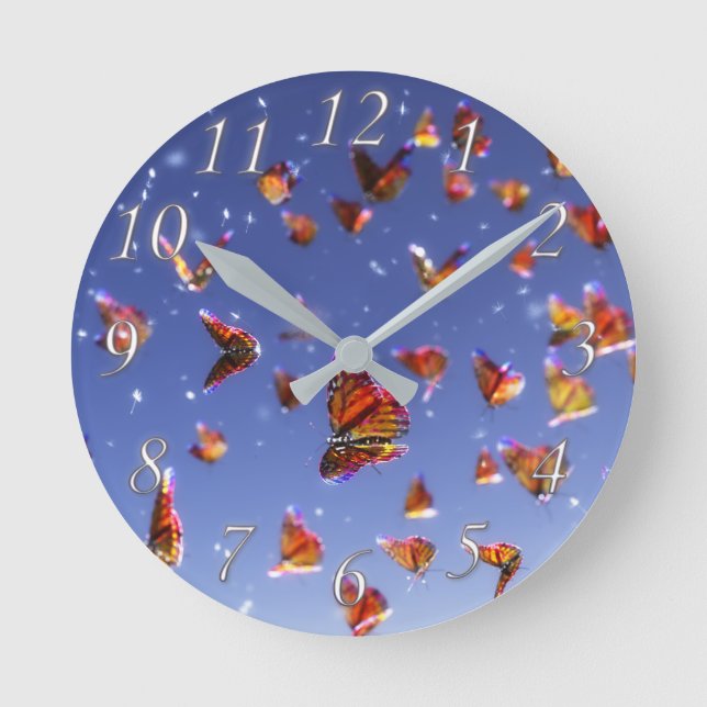 Summer Fantasia Clock Rund Klocka (Framsida)