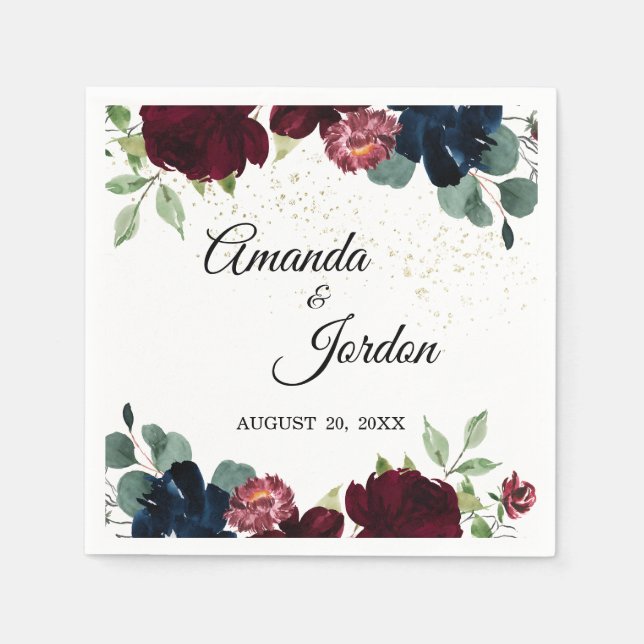 Summer Firande Bröllop Cocktail Napkin Pappersservett (Framsidan)