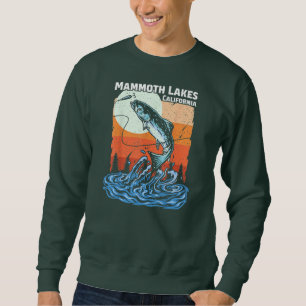 Summer Fishing Retro Sunset California Mammoth Lång Ärmad Tröja