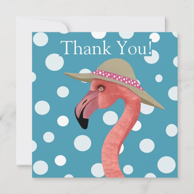 Summer Flamingo | Blue Polka dots Tack (Framsida)