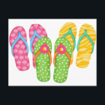 Summer Flinflip flops Vykort<br><div class="desc">Anpassa objekt Men du vill passa dina behov.. Alla Grafik är hand plockade vid mig! Upphovsrätt 2010</div>