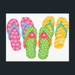 Summer Flinflip flops Vykort<br><div class="desc">Anpassa objekt Men du vill passa dina behov.. Alla Grafik är hand plockade vid mig! Upphovsrätt 2010</div>