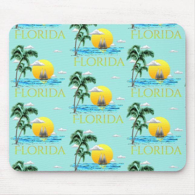 Summer Florida Sailboat Sunset Coastal Beach Musmatta (Framsidan)