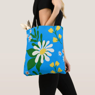 Summer Flower Bouquet på Blue Tygkasse