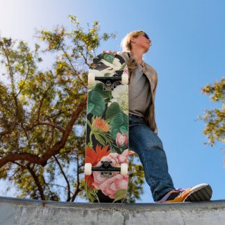 Summer flower pattern  mini skateboard bräda 18,5 cm