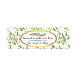 Summer Flowers Newlyweds Returadress Returadress Etikett