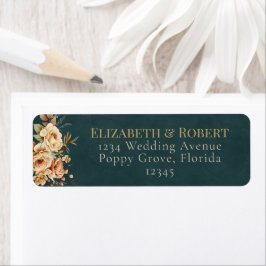 Summer Forest Witch Teal Address Label Returadress Etikett