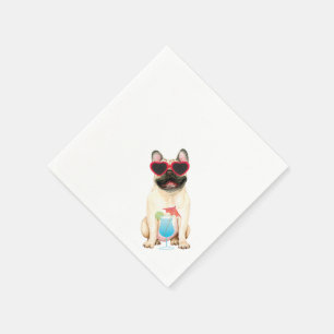 Summer Fransk Bulldog Pappersservett