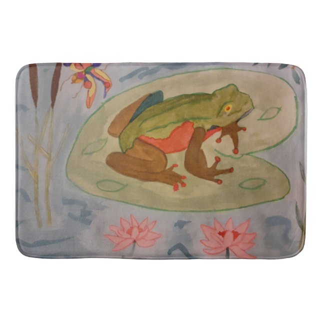 Summer Frog Pond Bath Mat Badrumsmatta (Framsidan)