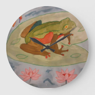 Summer Frog Pond Stor Klocka