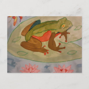 Summer Frog Pond-vykort Vykort
