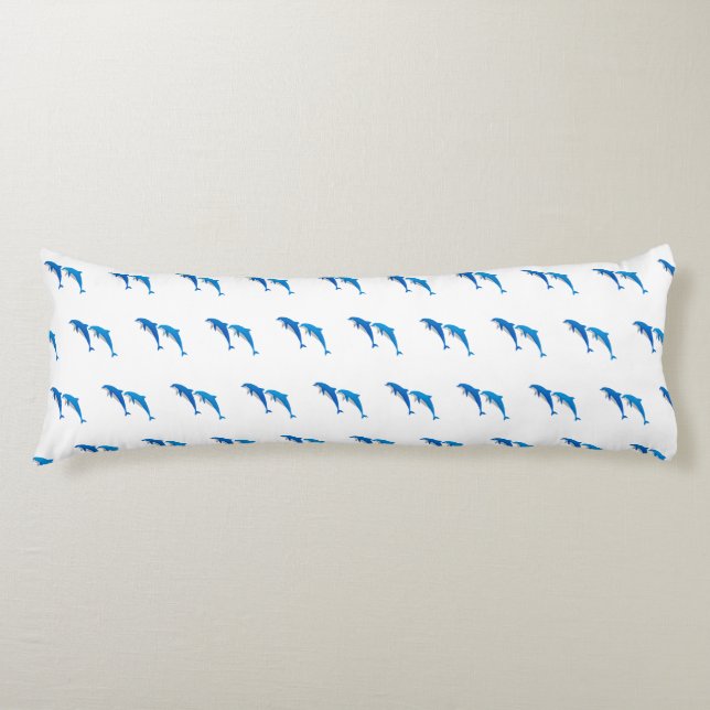 SUMMER, FUNNY GRAY AND BLUE DOLPHINS KROPPSKUDDE (Framsidan)