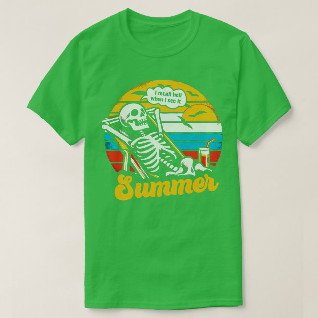 Summer Funny Skeleton T Shirt (Design framsida)