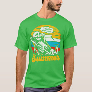 Summer Funny Skeleton T Shirt