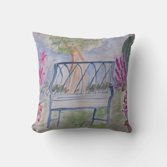 Summer Garden Bench Kudde (Framsida)