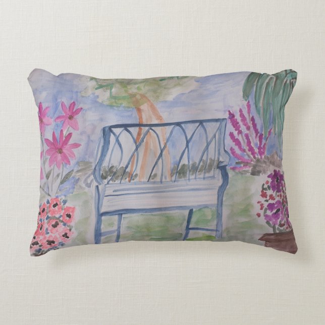 Summer Garden Bench Prydnadskudde (Framsidan)