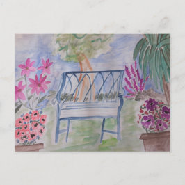 Summer Garden Bench Vykort
