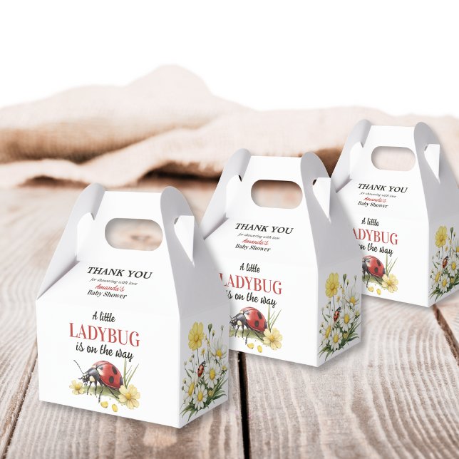 Summer Garden Daisy Little Ladybug Baby Shower  Presentaskar (Skapare uppladdad)