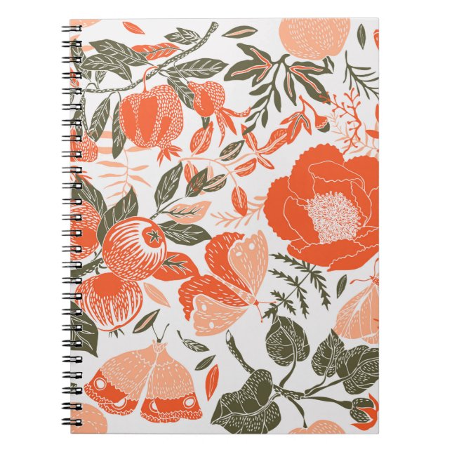 Summer Garden Deco Tile Anteckningsbok (Framsidan)