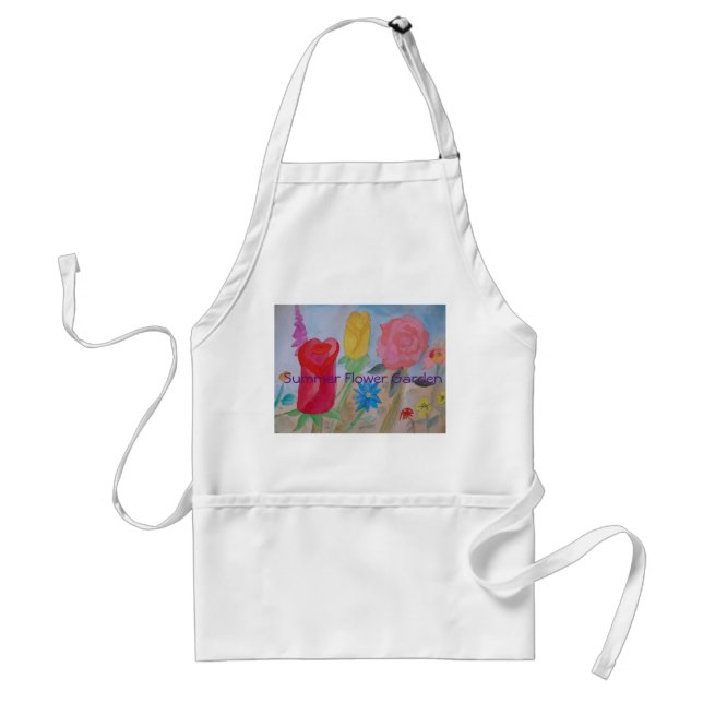 Summer Garden Flowers Apron Förkläde (Framsidan)