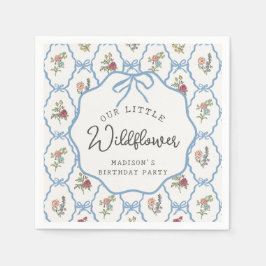 Summer Garden Party Bright Blommigt Födelsedagsfes Pappersservett