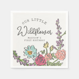 Summer Garden Party Bright Blommigt Födelsedagsfes Pappersservett