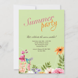 Summer Garden Party Inbjudningar