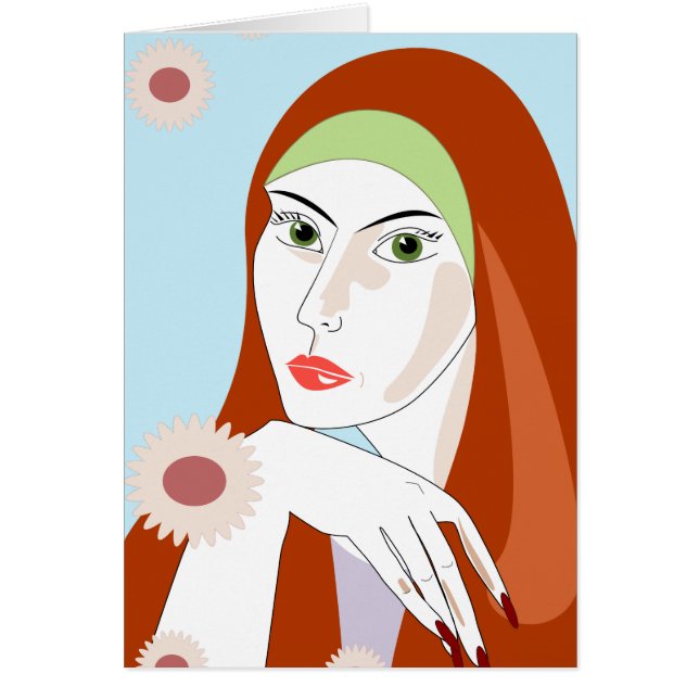 Summer Girl Hälsningskort (Framsidan)