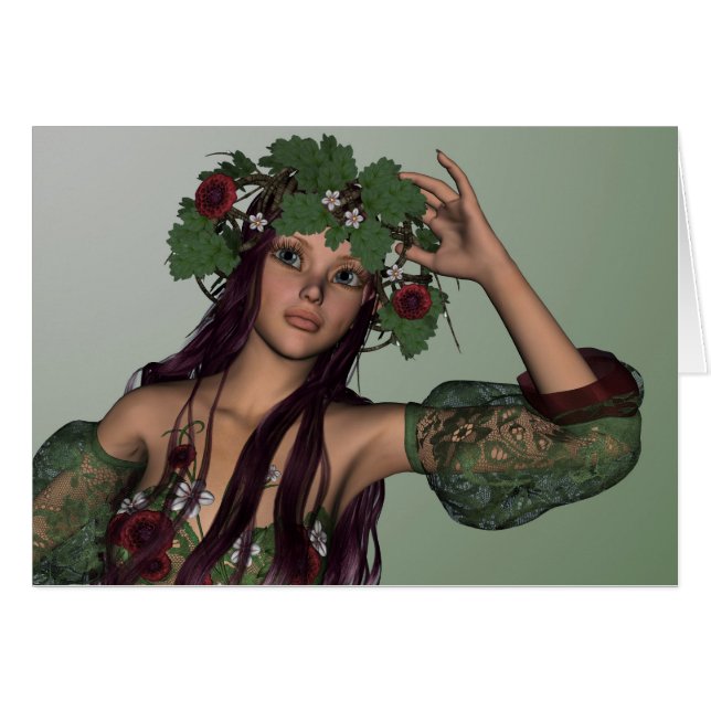 Summer Girl Hälsningskort (Framsidan Horizontal)