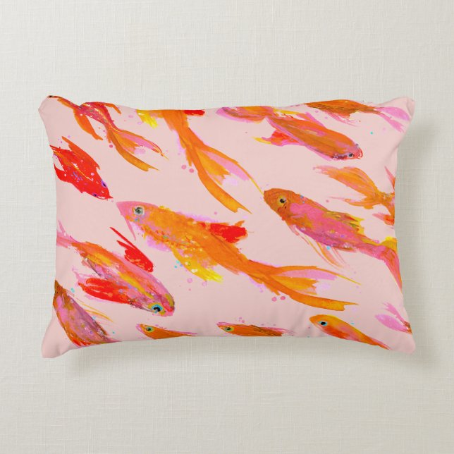 Summer Goldfish Accent Pillow Prydnadskudde (Framsidan)