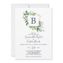 Summer Greenery Monogram Bröllop