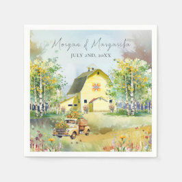 Summer Gult Barn Cocktail Napkin Pappersservett