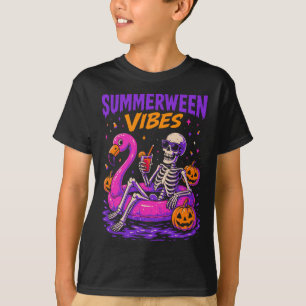 Summer Halloween Skeleton Costume T Shirt