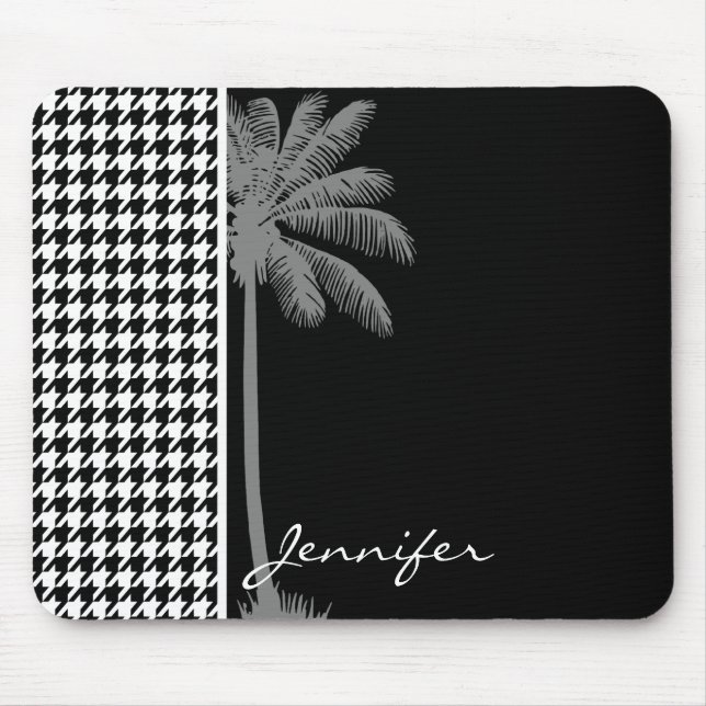 Summer Handflatan Black Houndstooth Musmatta (Framsidan)