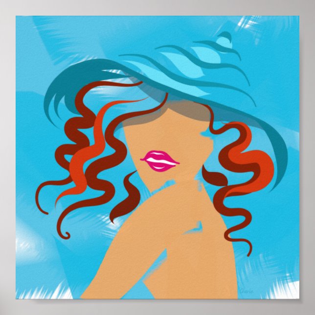Summer Hat | Rosa Lipstick Poster (Framsidan)