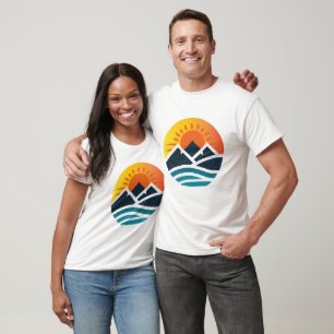 Summer Hilly Beach Design T Shirt