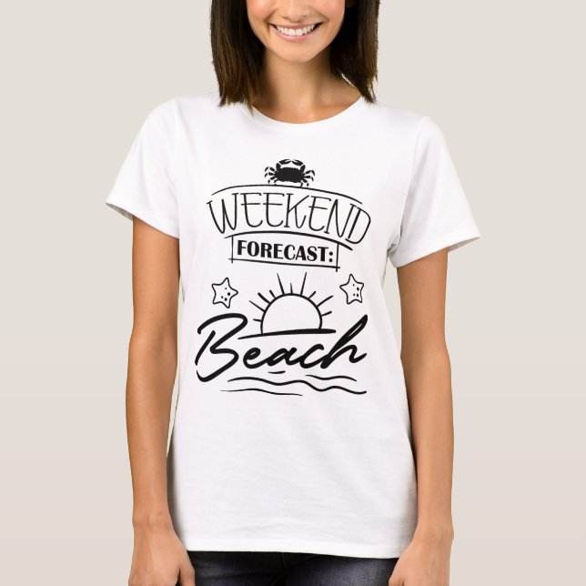 Summer Holiday Beach Gift T Shirt (Framsida)